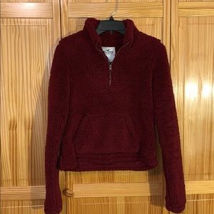 NWOT Hollister Sherpa Quarter zip